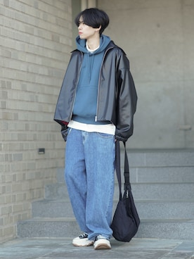「apres jour mignon（アプレジュールミニョン）のアイテム」を使った、SHOTAさん（メンズ・176cm）の冬コーディネート