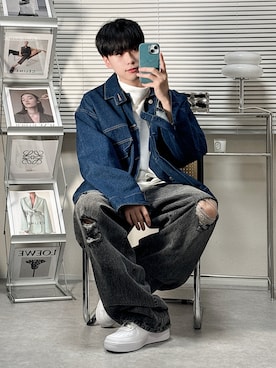 「Alfred Alex（アルフレッドアレックス）のアイテム（パンツ）」を使った、SHOTAさん（メンズ・176cm）の秋コーディネート