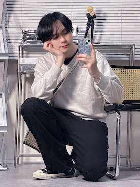 「CONVERSE（コンバース）のアイテム（シューズ）」を使った、SHOTAさん（メンズ・176cm）の春コーディネート