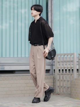 「アイテム（ドレスシューズ）」を使った、SHOTAさん（メンズ・176cm）の夏コーディネート