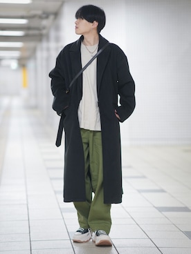 「RAGEBLUE（レイジブルー）のアイテム（Tシャツ/カットソー）」を使った、SHOTAさん（メンズ・176cm）の冬コーディネート