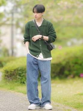 「ASCLO（エジュクロ）のアイテム」を使った、SHOTAさん（メンズ・176cm）の春コーディネート