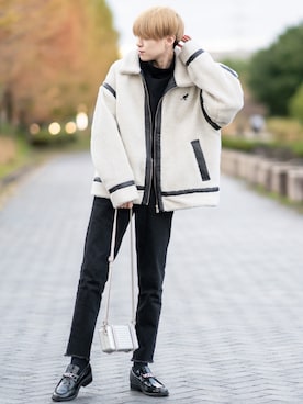 「KANGOL（カンゴール）のアイテム（ジャケット/アウター）」を使った、SHOTAさん（メンズ・176cm）の秋コーディネート