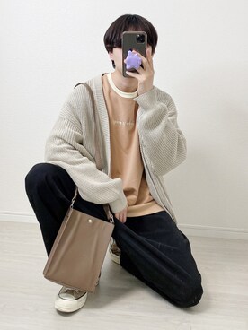 「neos（ネオス）のアイテム（トップス）」を使った、SHOTAさん（メンズ・176cm）の春コーディネート