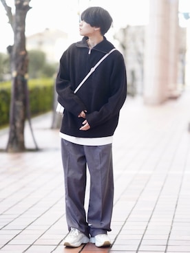 「ASCLO（エジュクロ）のアイテム」を使った、SHOTAさん（メンズ・176cm）の冬コーディネート