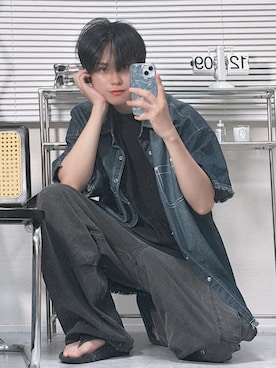 「アイテム（パンツ）」を使った、SHOTAさん（メンズ・176cm）の夏コーディネート