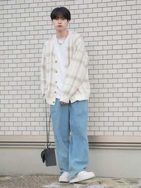 「GU（ジーユー）のアイテム（トップス）」を使った、SHOTAさん（メンズ・176cm）の秋コーディネート