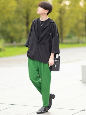「Saint Laurent（サンローラン）のアイテム」を使った、SHOTAさん（メンズ・176cm）の夏コーディネート