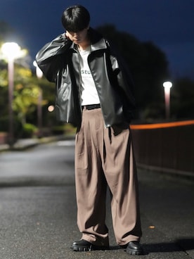 「VIVASTUDIO（ビバスタジオ）のアイテム」を使った、SHOTAさん（メンズ・176cm）の秋コーディネート