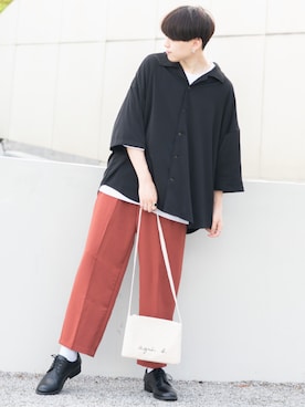 「WEGO（ウィゴー）のアイテム（スラックス）」を使った、SHOTAさん（メンズ・176cm）の夏コーディネート