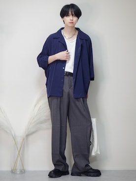 「ASCLO（エジュクロ）のアイテム」を使った、SHOTAさん（メンズ・176cm）の夏コーディネート
