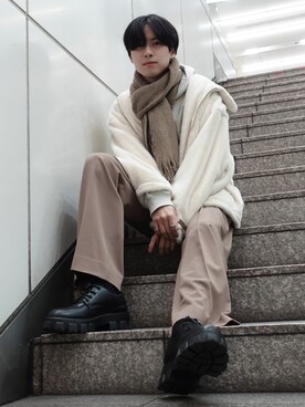 「マイベストコーデ2022」｜「アイテム（ブルゾン）」を使った、SHOTAさん（メンズ・176cm）の冬コーディネート