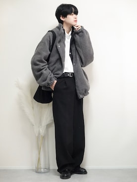 「Dr. Martens（ドクターマーチン）のアイテム（ローファー）」を使った、SHOTAさん（メンズ・176cm）の秋コーディネート