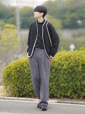 「ASCLO（エジュクロ）のアイテム」を使った、SHOTAさん（メンズ・176cm）の春コーディネート