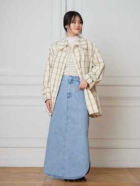 「IENA LA BOUCLE（イエナラブークル）のアイテム」を使った、rioさん（レディース・160cm）の春コーディネート
