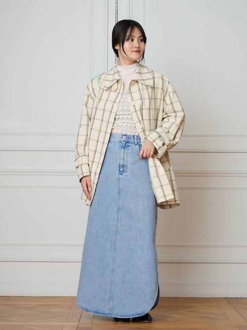 IENA LA BOUCLE（イエナラブークル） ロング スカート ソフトデニム