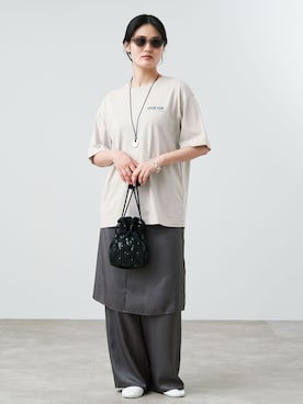 「IENA（イエナ）のアイテム（パンツ）」を使った、rioさん（レディース・160cm）の夏コーディネート