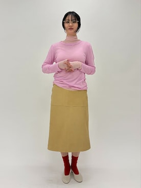 「IENA LA BOUCLE（イエナラブークル）のアイテム」を使った、rioさん（レディース・160cm）の冬コーディネート