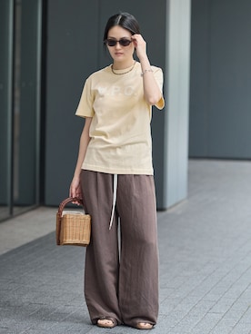 「IENA（イエナ）のアイテム（パンツ）」を使った、rioさん（レディース・160cm）の夏コーディネート