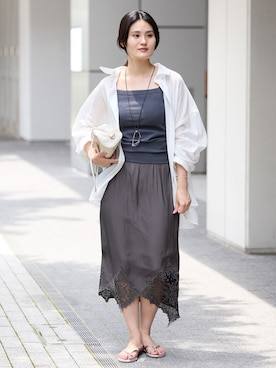 「JAMIRAY（ジャミレイ）のアイテム」を使った、rioさん（レディース・160cm）の夏コーディネート