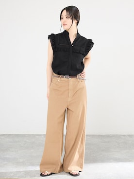 「IENA（イエナ）のアイテム（パンツ）」を使った、rioさん（レディース・160cm）の春コーディネート