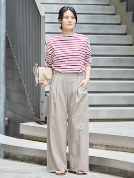 「IENA（イエナ）のアイテム（パンツ）」を使った、rioさん（レディース・160cm）の夏コーディネート