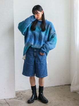 「グラデーションニット」｜VitaFeliceさん（レディース・164cm）の秋コーディネート