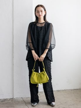 「オールブラックコーデ」｜VitaFeliceさん（レディース・164cm）の秋コーディネート