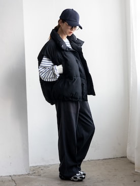 「メガネ女子」｜VitaFeliceさん（レディース・166cm）の冬コーディネート