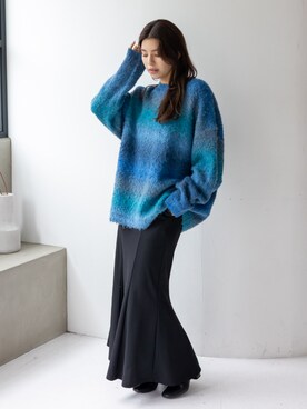 「グラデーションニット」｜VitaFeliceさん（レディース・158cm）の秋コーディネート