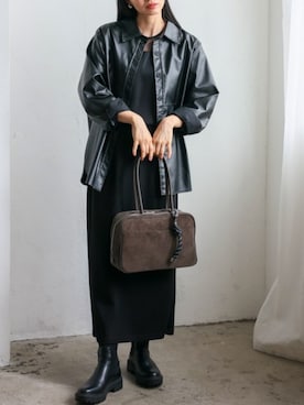 「オールブラックコーデ」｜VitaFeliceさん（レディース・169cm）の秋コーディネート