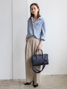 「レディースファッション」｜「アイテム（スラックス）」を使った、VitaFeliceさん（レディース・169cm）の秋コーディネート