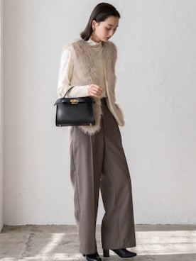 「アイテム（ベスト）」を使った、VitaFeliceさん（レディース・169cm）の秋コーディネート