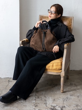 「アイテム（セットアップ）」を使った、VitaFeliceさん（レディース・166cm）の冬コーディネート