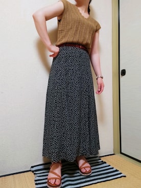 「UNTITLED（アンタイトル）のアイテム（スカート）」を使った、うたみるのさん（レディース・151cm）の夏コーディネート