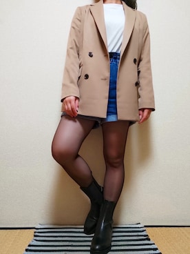 「UNTITLED（アンタイトル）のアイテム（ブーツ）」を使った、うたみるのさん（レディース・151cm）の春コーディネート