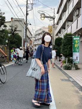 「アイテム（サンダル）」を使った、　　　　　わ。さん（レディース・156cm）の秋コーディネート