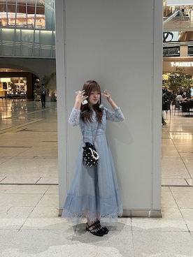 「SNIDEL（スナイデル）のアイテム（ワンピース/ドレス）」を使った、ちゃむさん（レディース・156cm）の春コーディネート