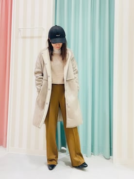 「DRESKIP（ドレスキップ）のアイテム（ジャケット/アウター）」を使った、shimaさん（レディース・151cm）の冬コーディネート