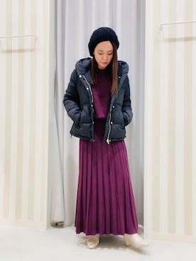 「DRESKIP（ドレスキップ）のアイテム（その他アウター）」を使った、shimaさん（レディース・151cm）の冬コーディネート