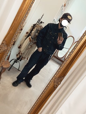 「CALEE（キャリー）のアイテム（パンツ）」を使った、lxelzさん（メンズ・168cm）の冬コーディネート