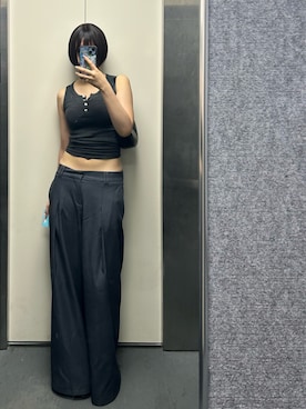 「アイテム（タンクトップ）」を使った、ponthautさん（レディース・166cm）の夏コーディネート