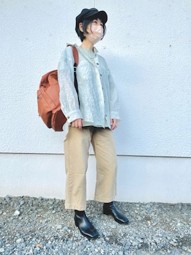 TAKOさんの「BASIC NEOLEATHER BACKPACK/PUレザーバッグパック」を使ったコーディネート