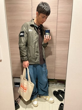 「アイテム（ナイロンジャケット）」を使った、ひろさん（メンズ・166cm）の秋コーディネート