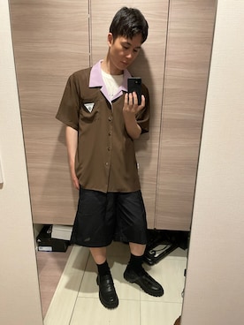 「niko and...（ニコアンド）のアイテム（ローファー）」を使った、ひろさん（メンズ・166cm）の夏コーディネート