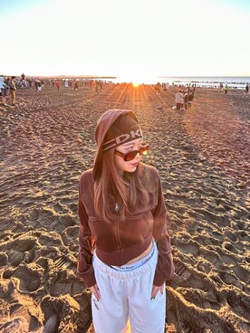 「Kappa（カッパ）のアイテム（パンツ）」を使った、Mさん（レディース・147cm）の冬コーディネート