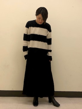 「11月」｜「アイテム（スカート）」を使った、Ayaさん（レディース・155cm）の秋コーディネート