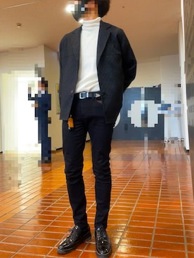 「PRADA（プラダ）のアイテム（ブーツ）」を使った、ヤマカズさん（メンズ・172cm）の秋コーディネート