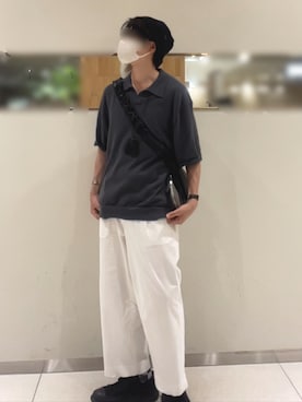 「green label relaxing（グリーンレーベルリラクシング）のアイテム（帽子）」を使った、ヤマカズさん（メンズ・172cm）の春コーディネート