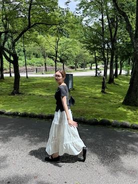 「ロングスカート」｜Asukaさん（レディース・151cm・20代）の夏コーディネート